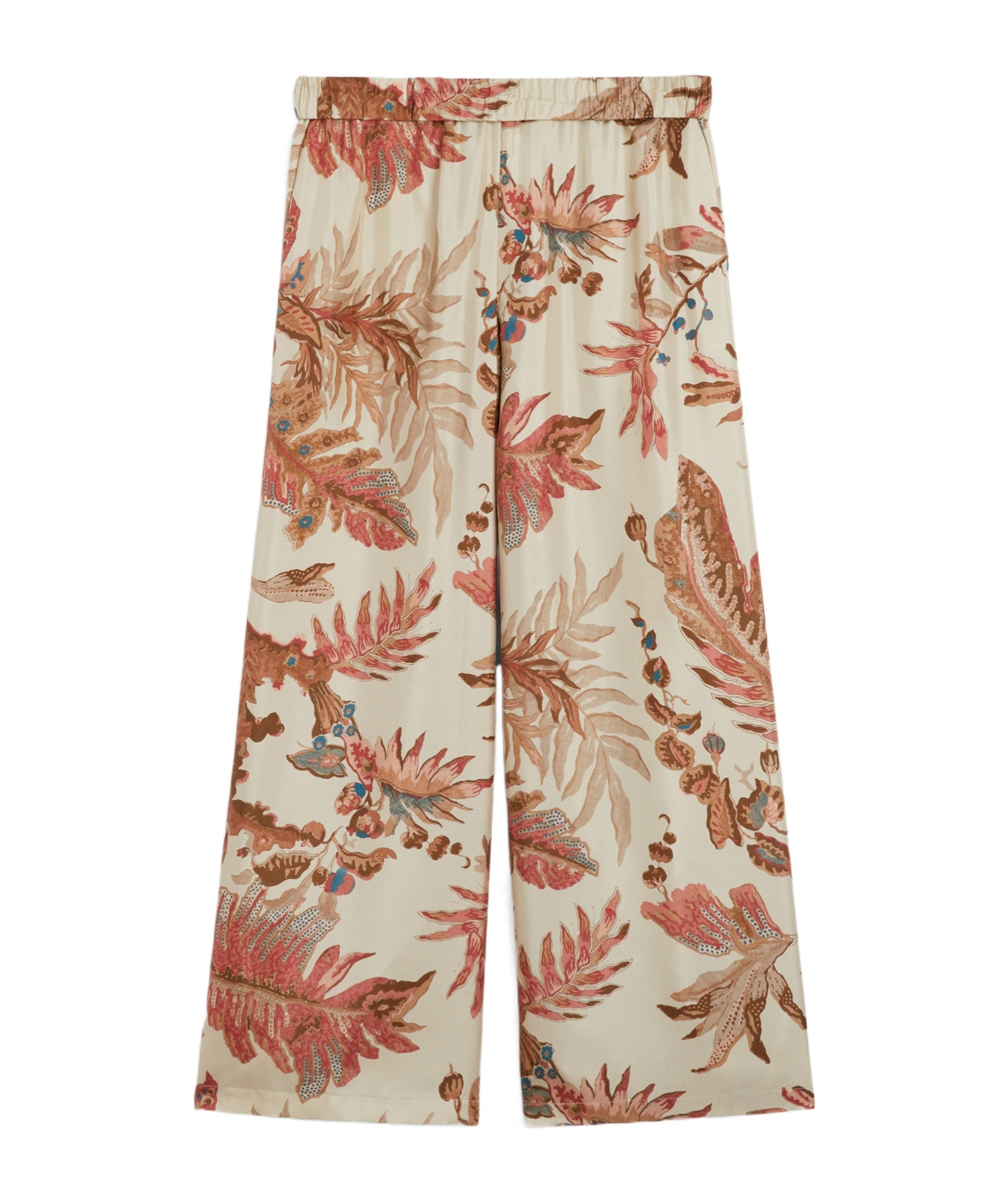 Weekend Max Mara Floral-print Silk Trousers