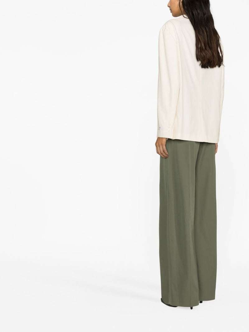 Prada Beige Double Breast Cotton Jacket In Nude