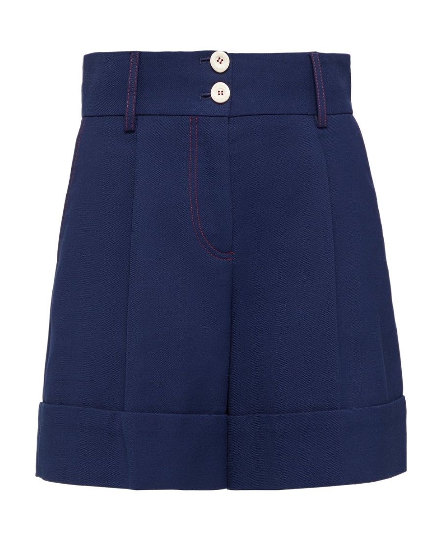 See By Chloé Cut-up Bermuda Shorts In Blue