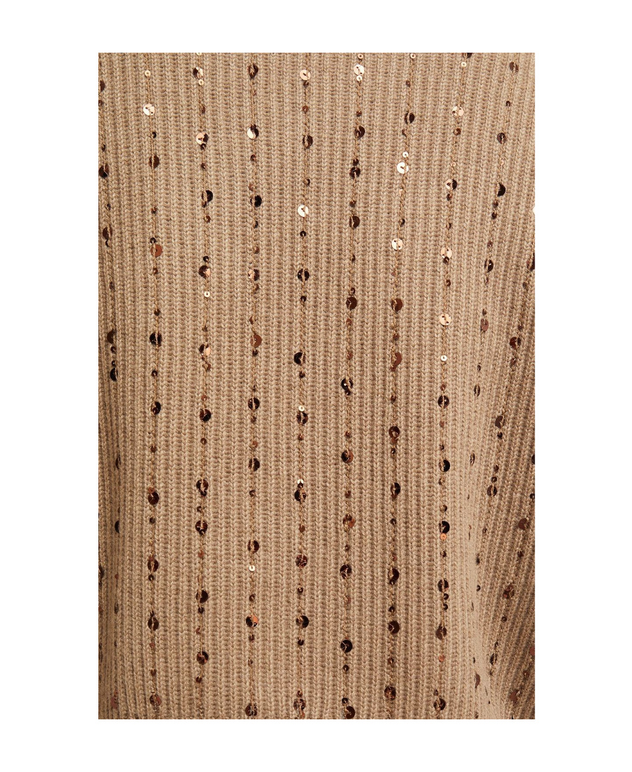 Brunello Cucinelli Long-sleeved Round Neck Sweater In Brown