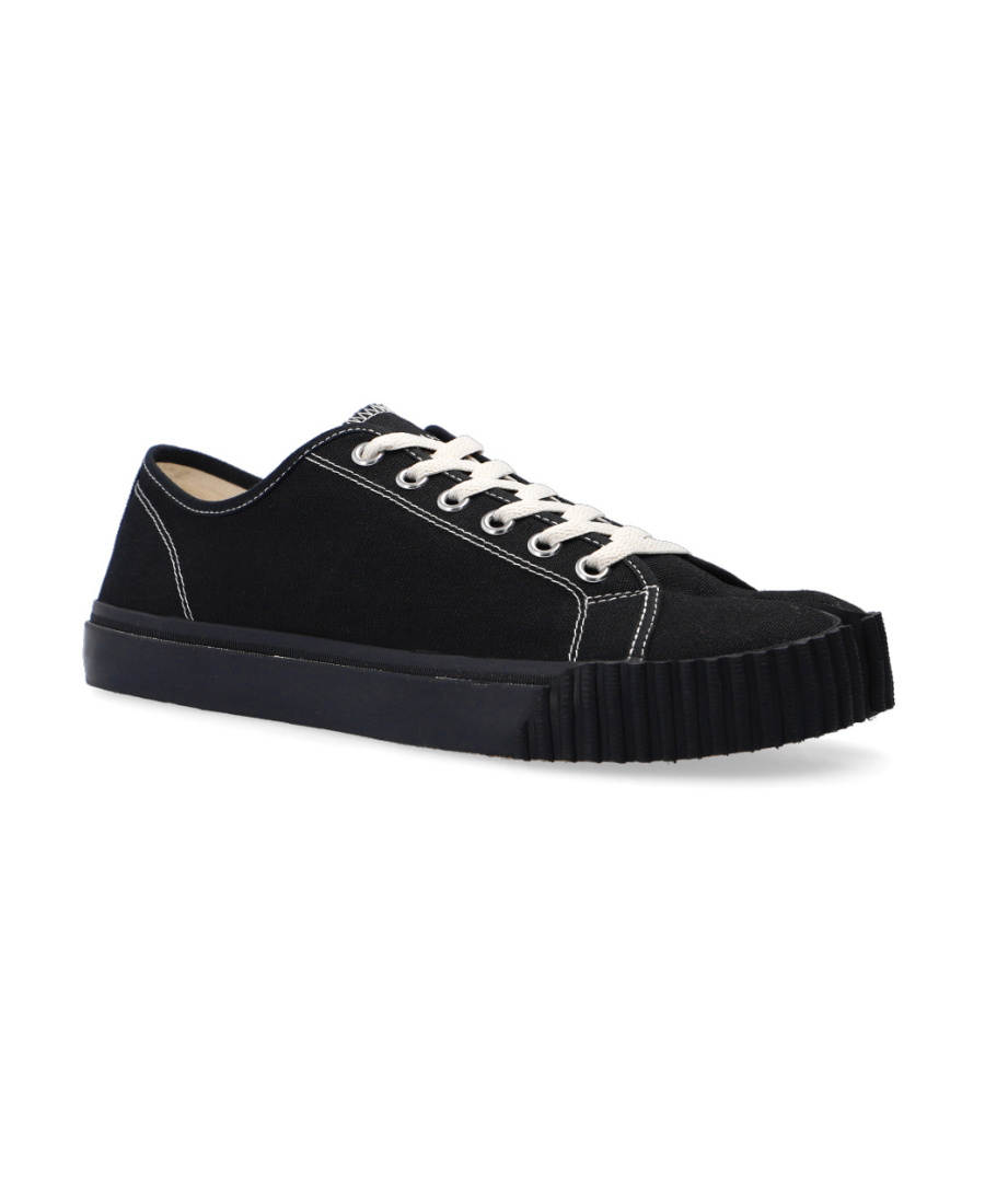 Maison Margiela Tabi Split-toe Cotton-canvas Trainers In Black