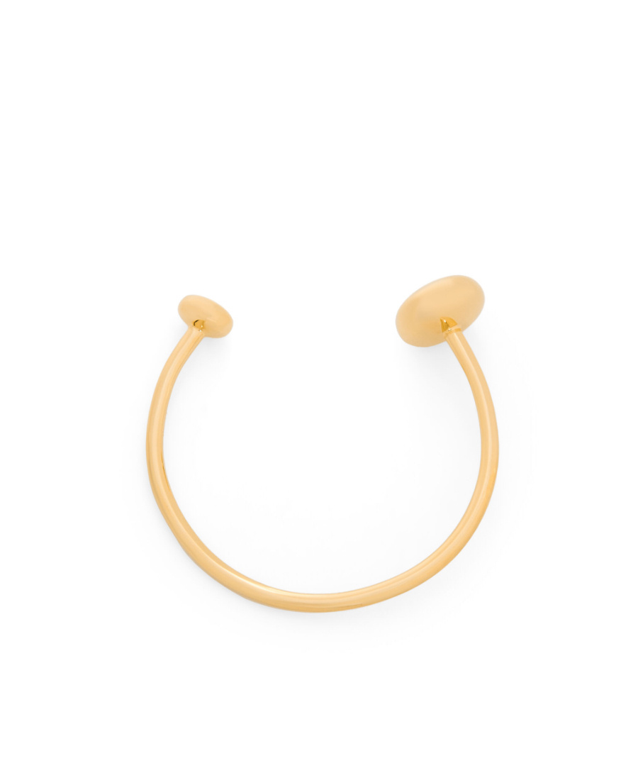 Loewe Anagram Pebble Open Bracelet In Yellow
