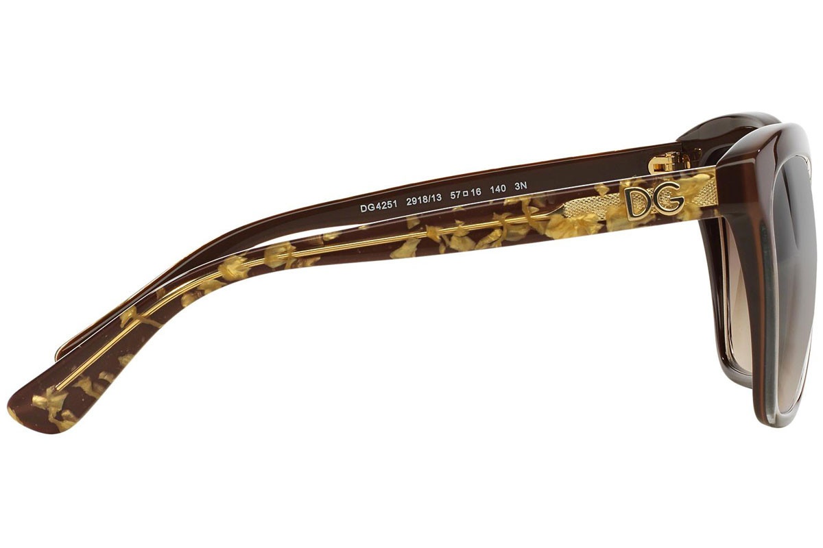 Dolce & Gabbana Logo Sunglasses In Brown