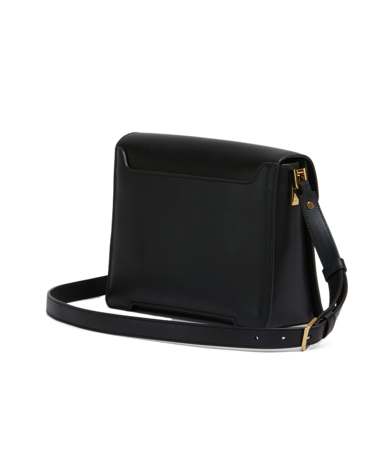 Marni Womens Black Trunkeroo Branded-hardware Leather Shoulder Bag In Black