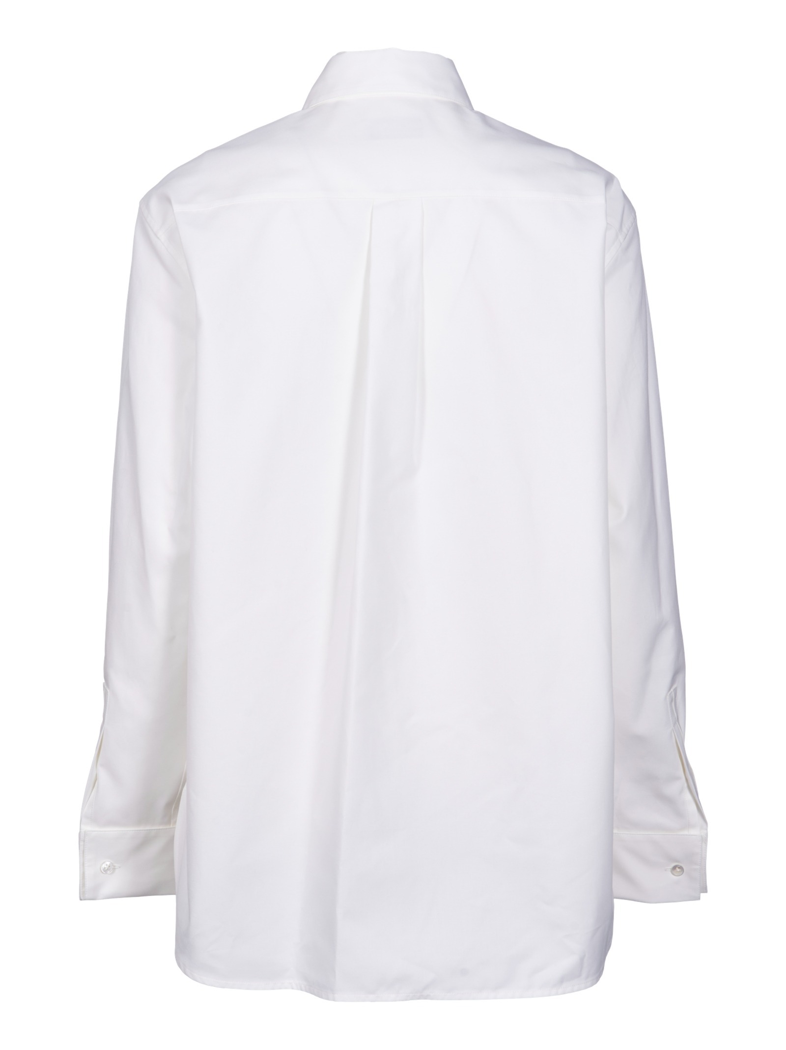 Saint Laurent Boyfriend Long-sleeved Shirt In White