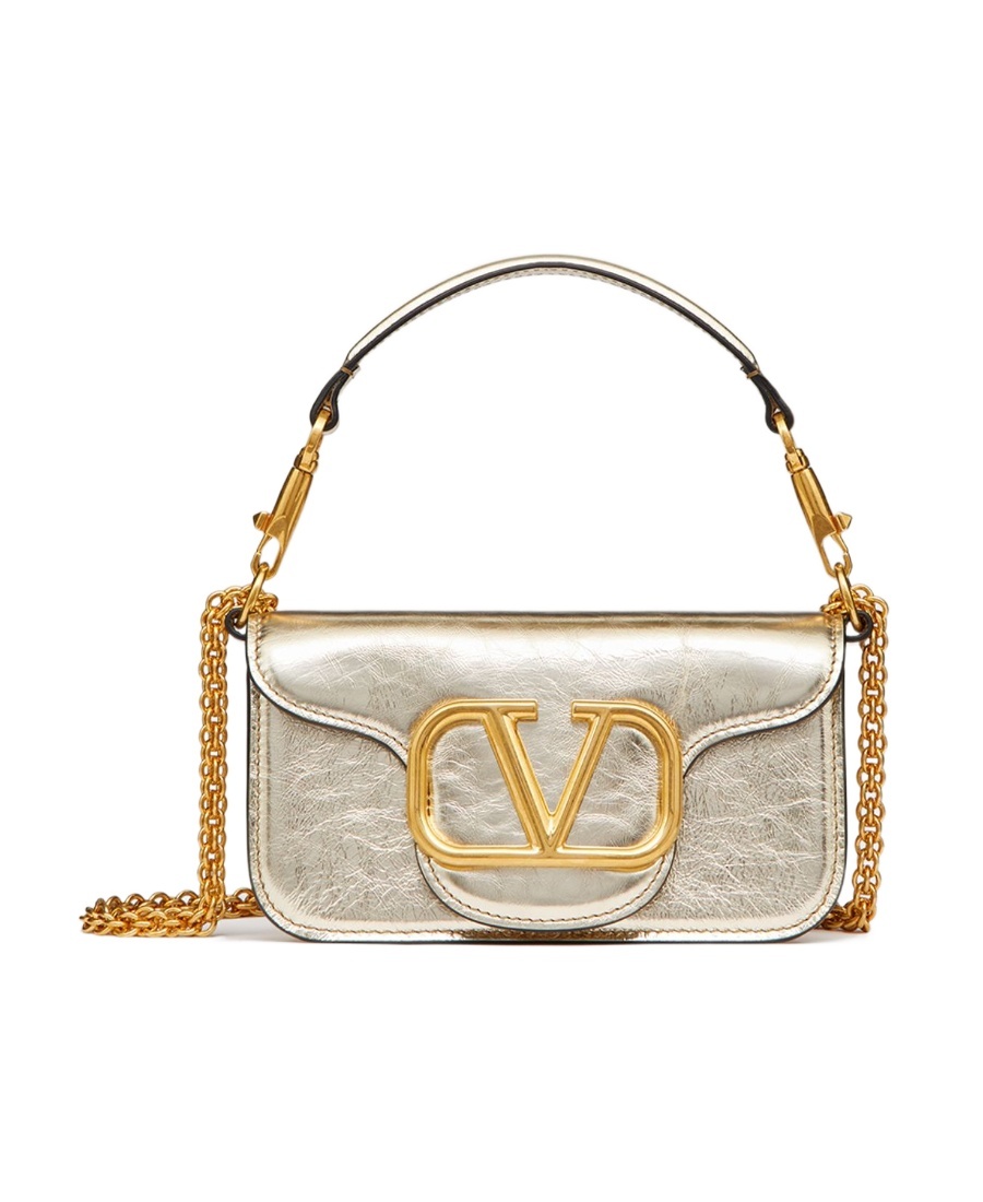 Valentino Small Leather Locò Shoulder Bag In Nude