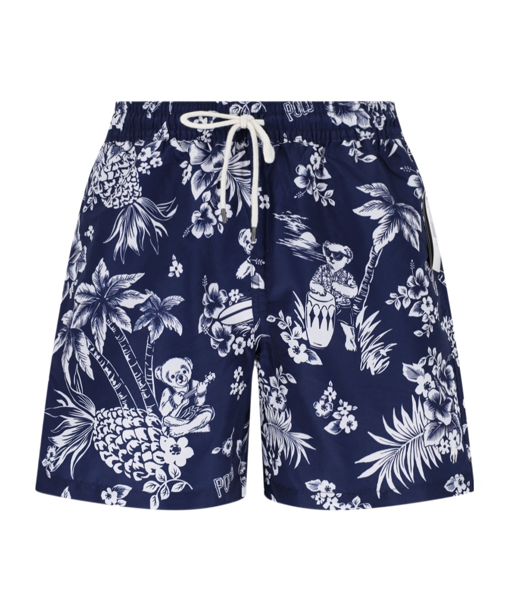 Polo Ralph Lauren 5.75-inch Traveler Polo Bear Swim Trunk In Blue