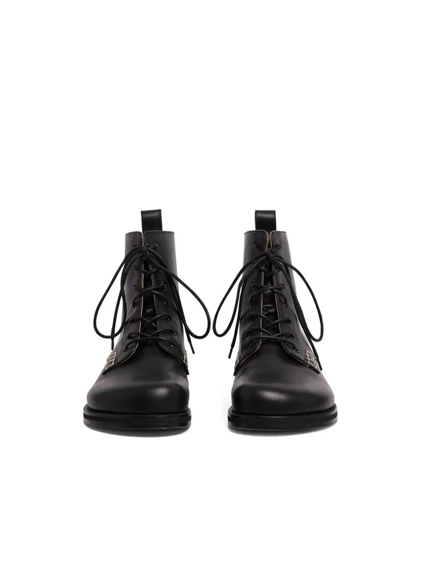 Jw Anderson Lace-up Leather Boots In Black