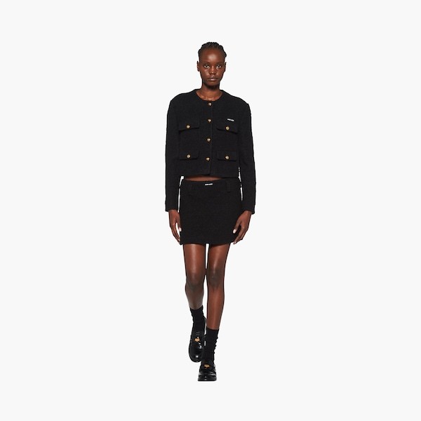 MIU MIU BOUCLÉ MINISKIRT 