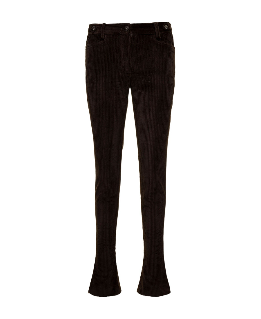 Dolce & Gabbana Women's Bell-bottom Corduroy Pants In Black