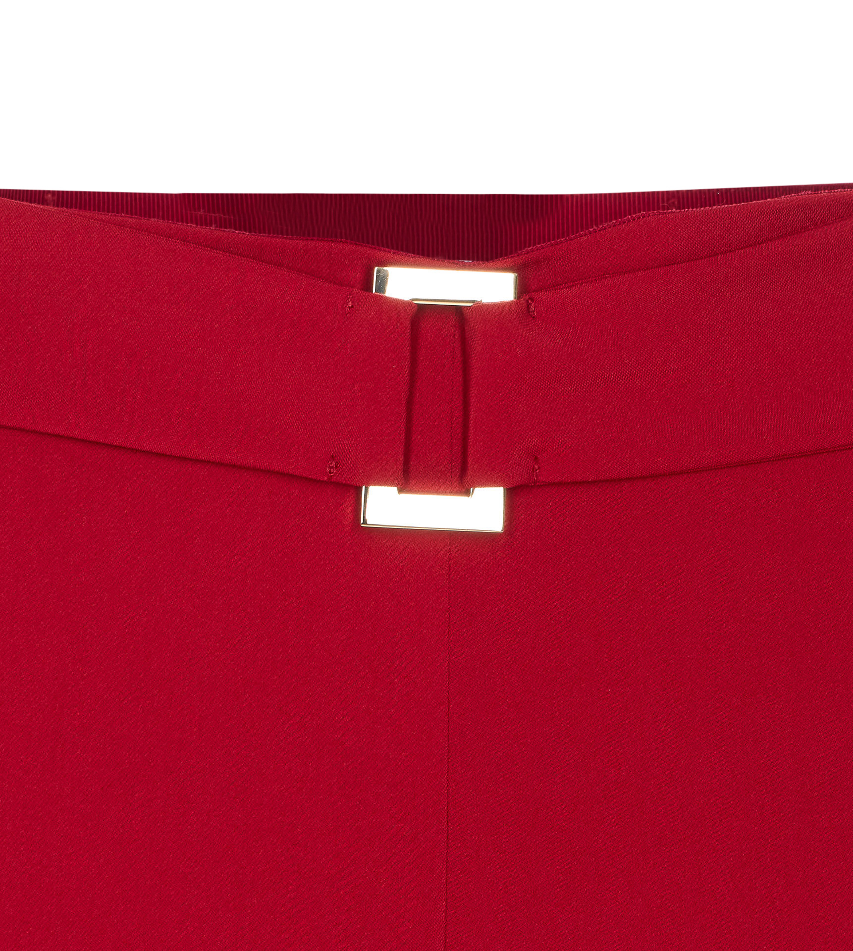 Patrizia Pepe Belted Wide-leg Pants In Red