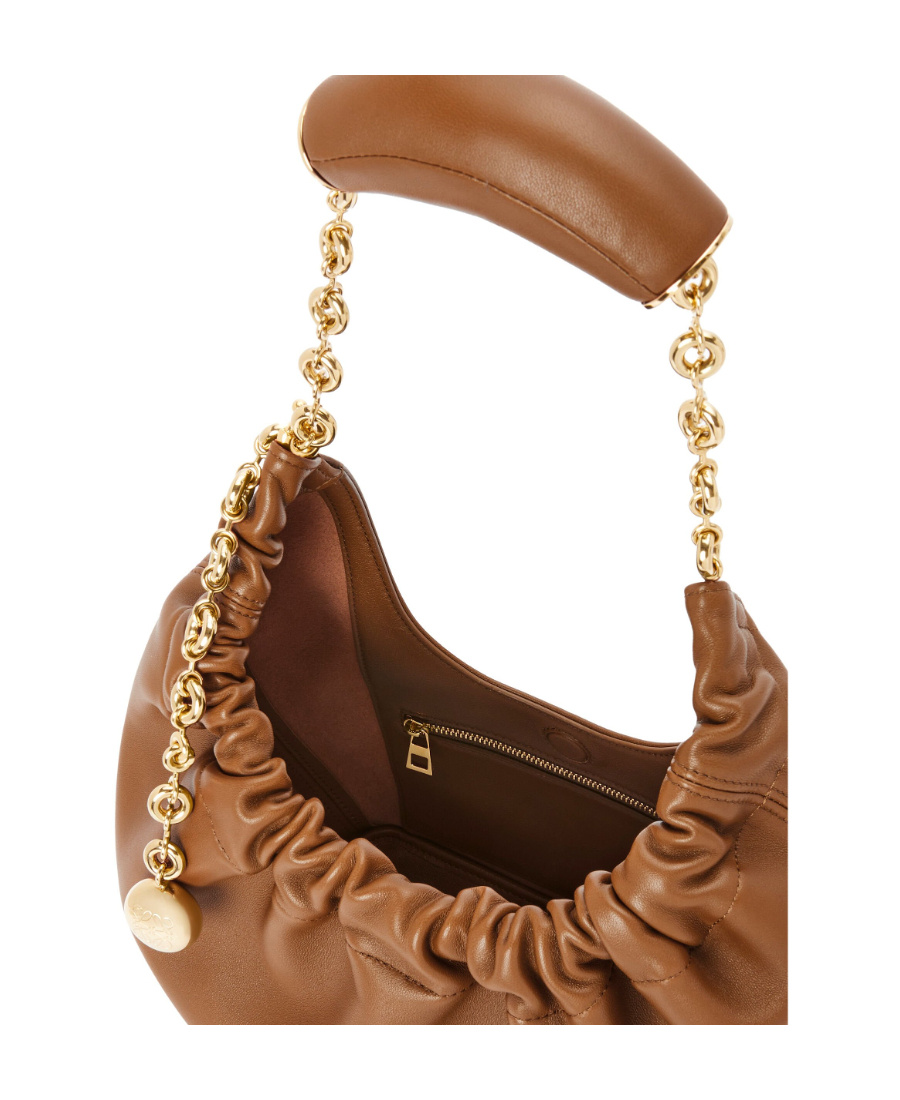 Loewe Mini Puzzle Leather Shoulder Bag In Brown