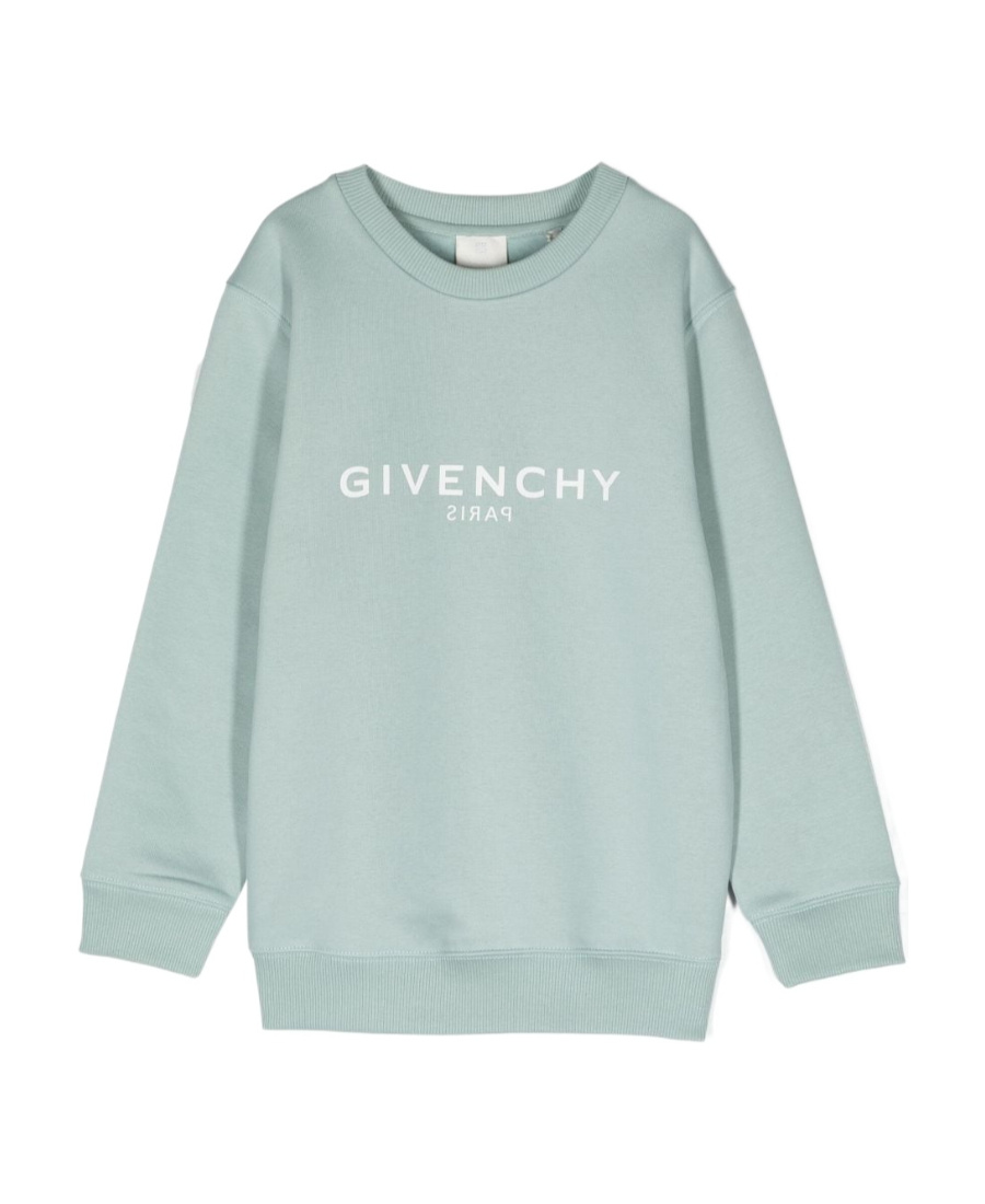 Givenchy Logo-print Long-sleeve Sweatshirt In Green