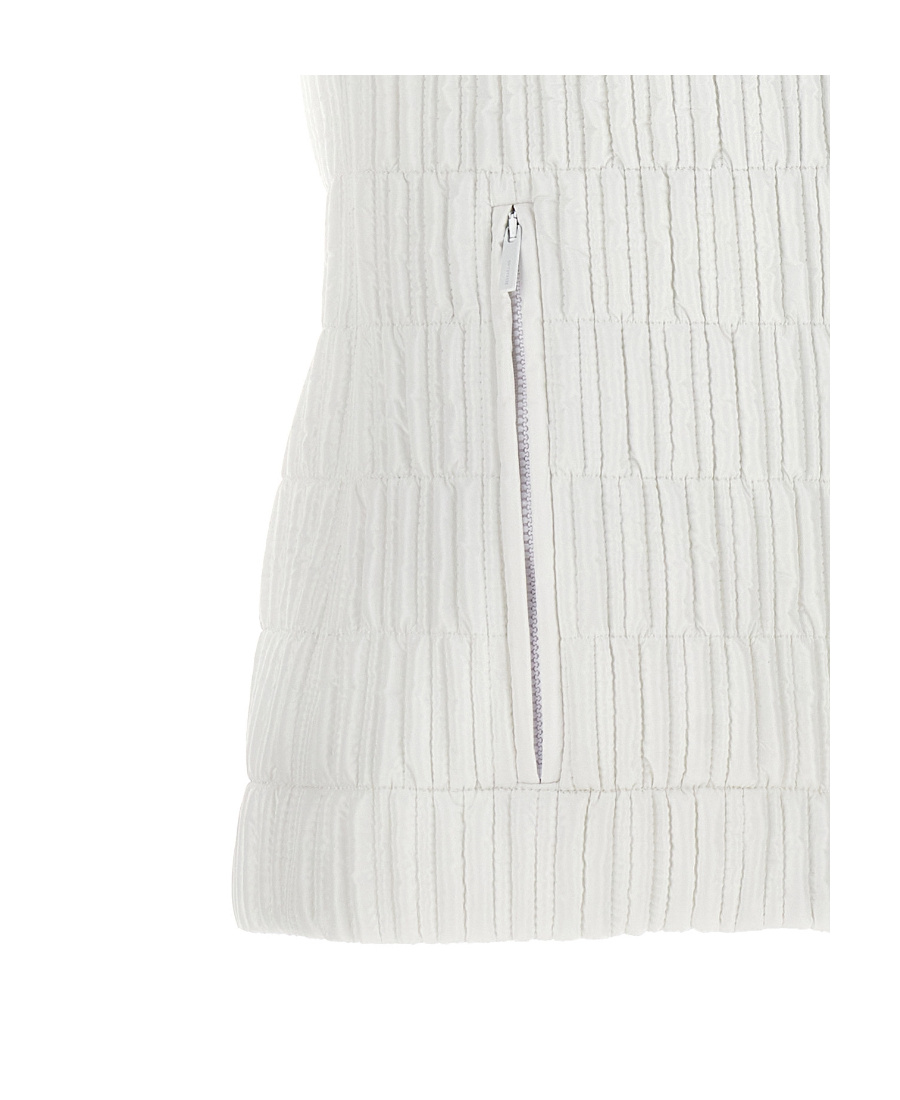 Ferragamo Salvatore Quilted Zipped Hooded In White
