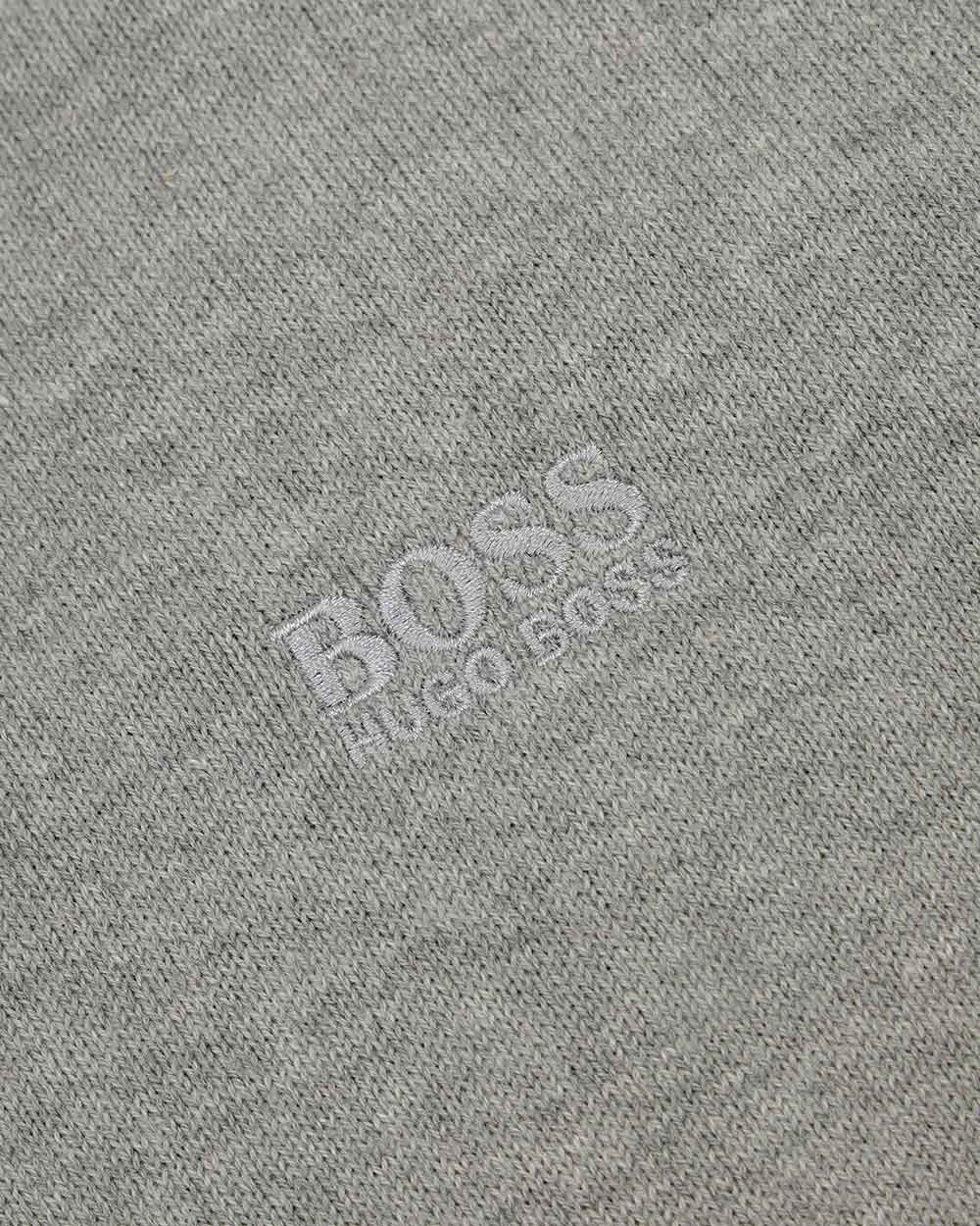 Shop Hugo Boss Round Neck Huibiao Sweater In Gray