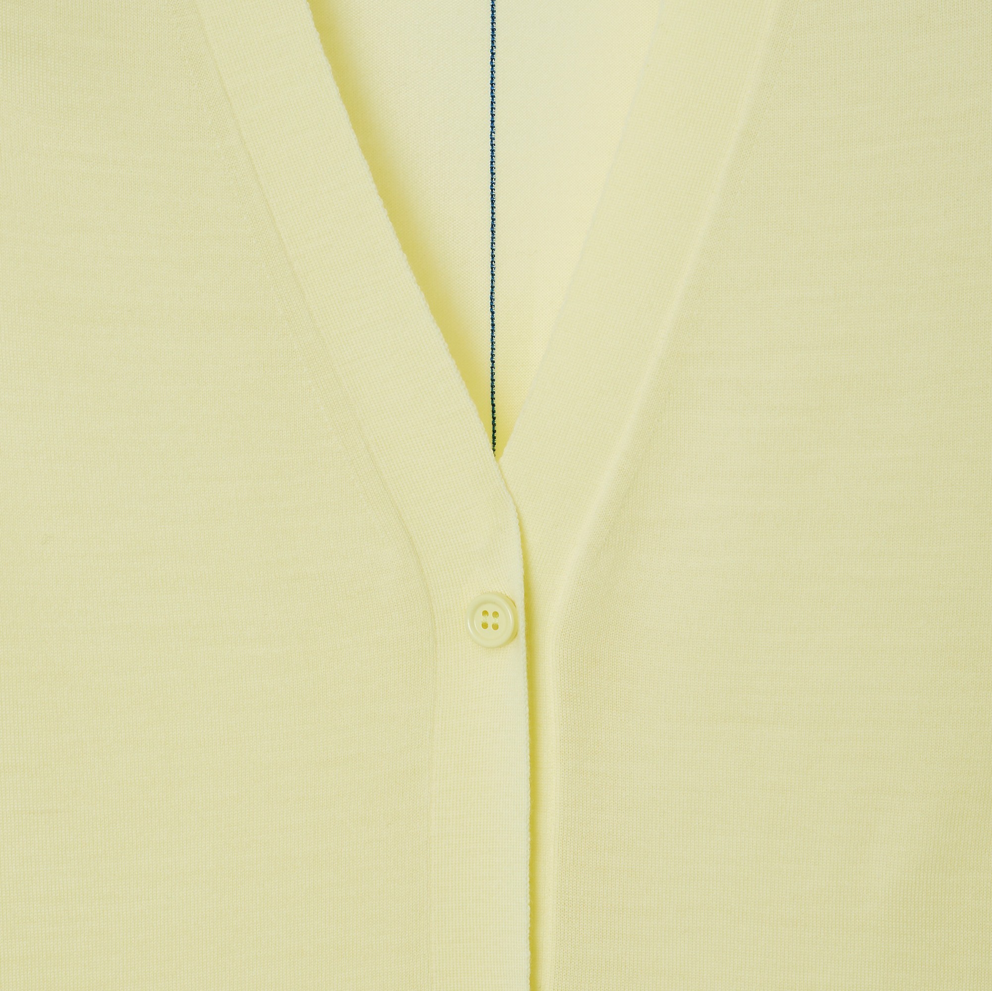 Burberry Button-up Wool Cardigan In Yellow