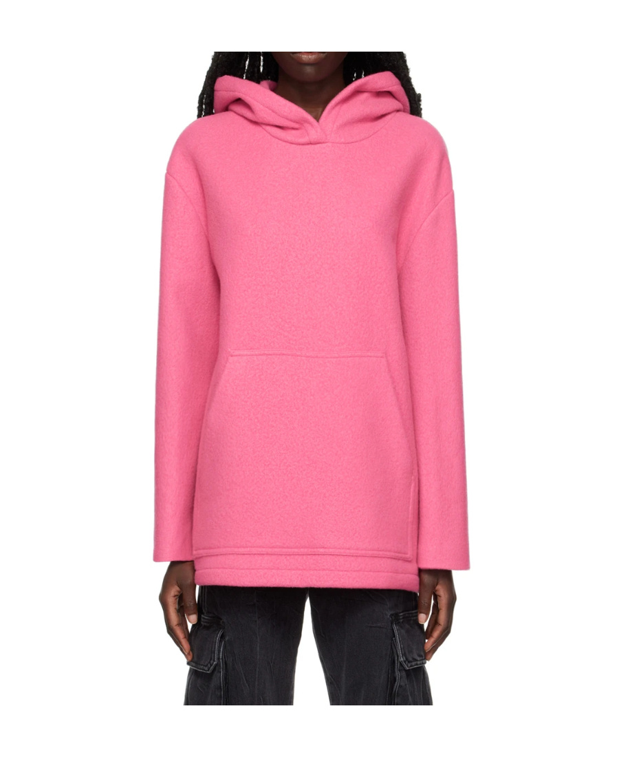 Msgm Pouch-pocket Hoodie In Pink