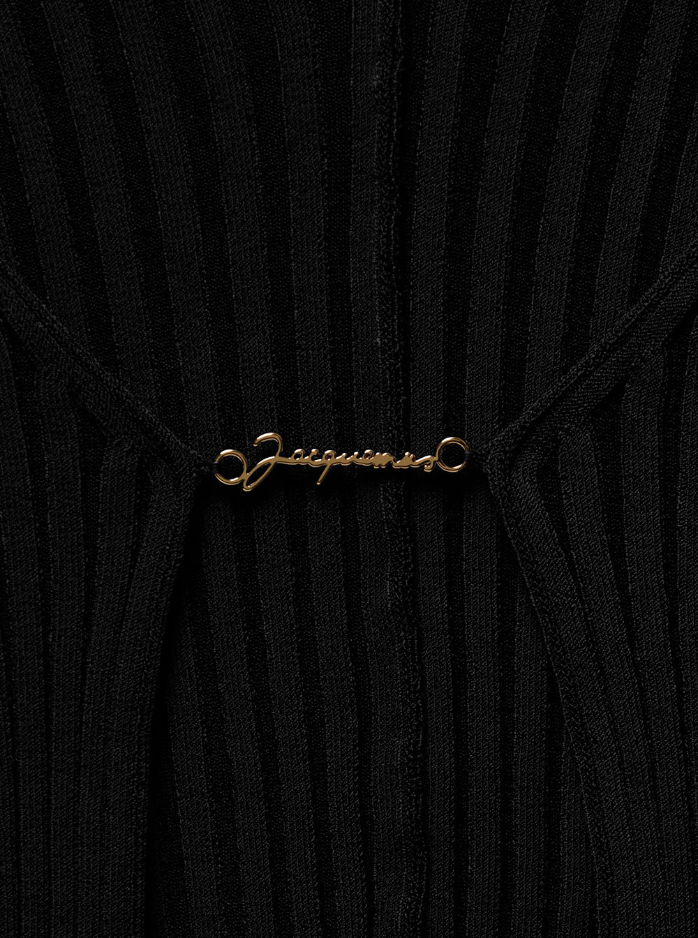Jacquemus La Maille Pralu Longue Black Cardigan Women In Black