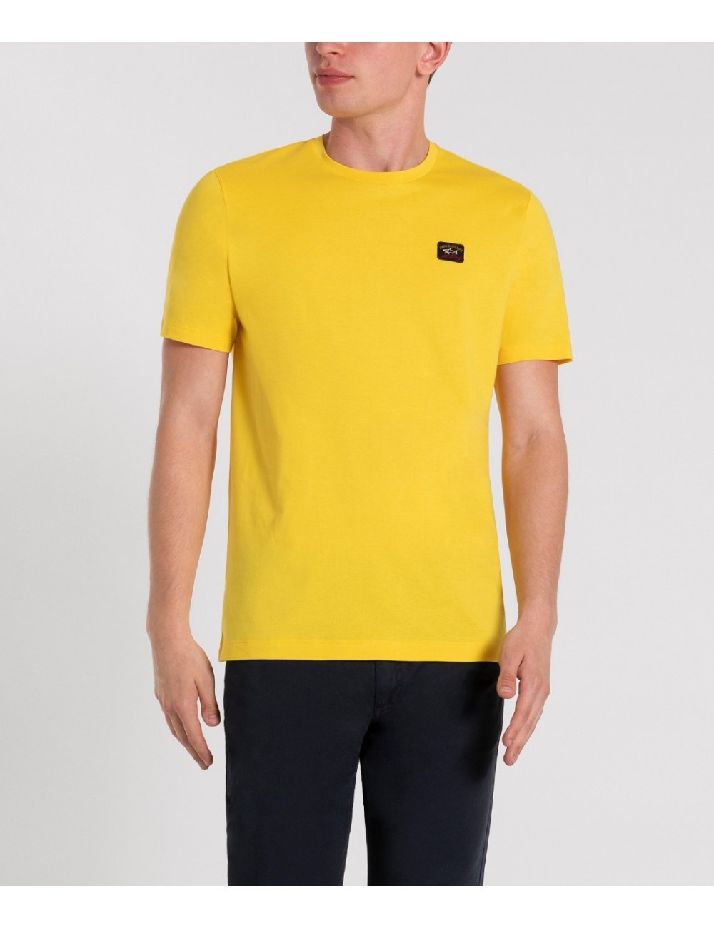 Paul & Shark Round Neck Logo T-shirt In Yellow
