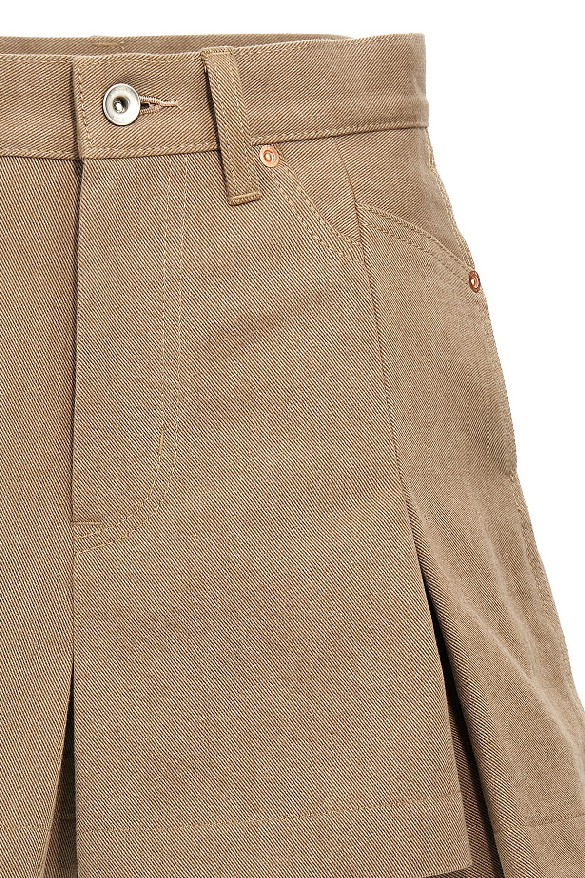 Sacai Belt-loop Culottes In Nude