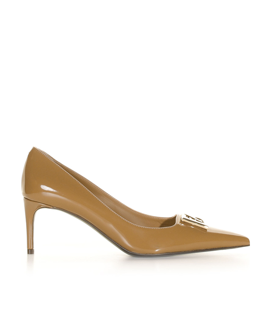 Dolce & Gabbana 65mm Logo-plaque Leather Pumps In Brown