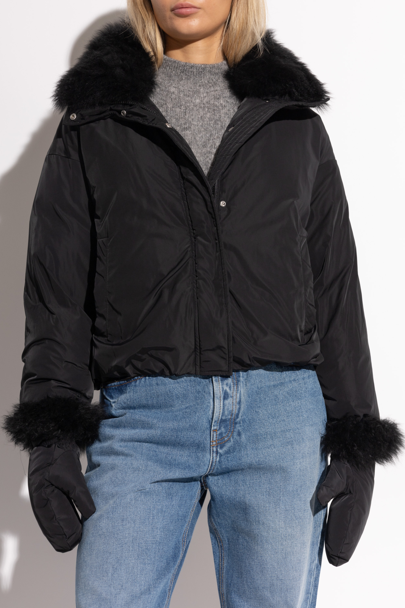 Yukié Deuxpoints Long-sleeved Down Jacket In Black