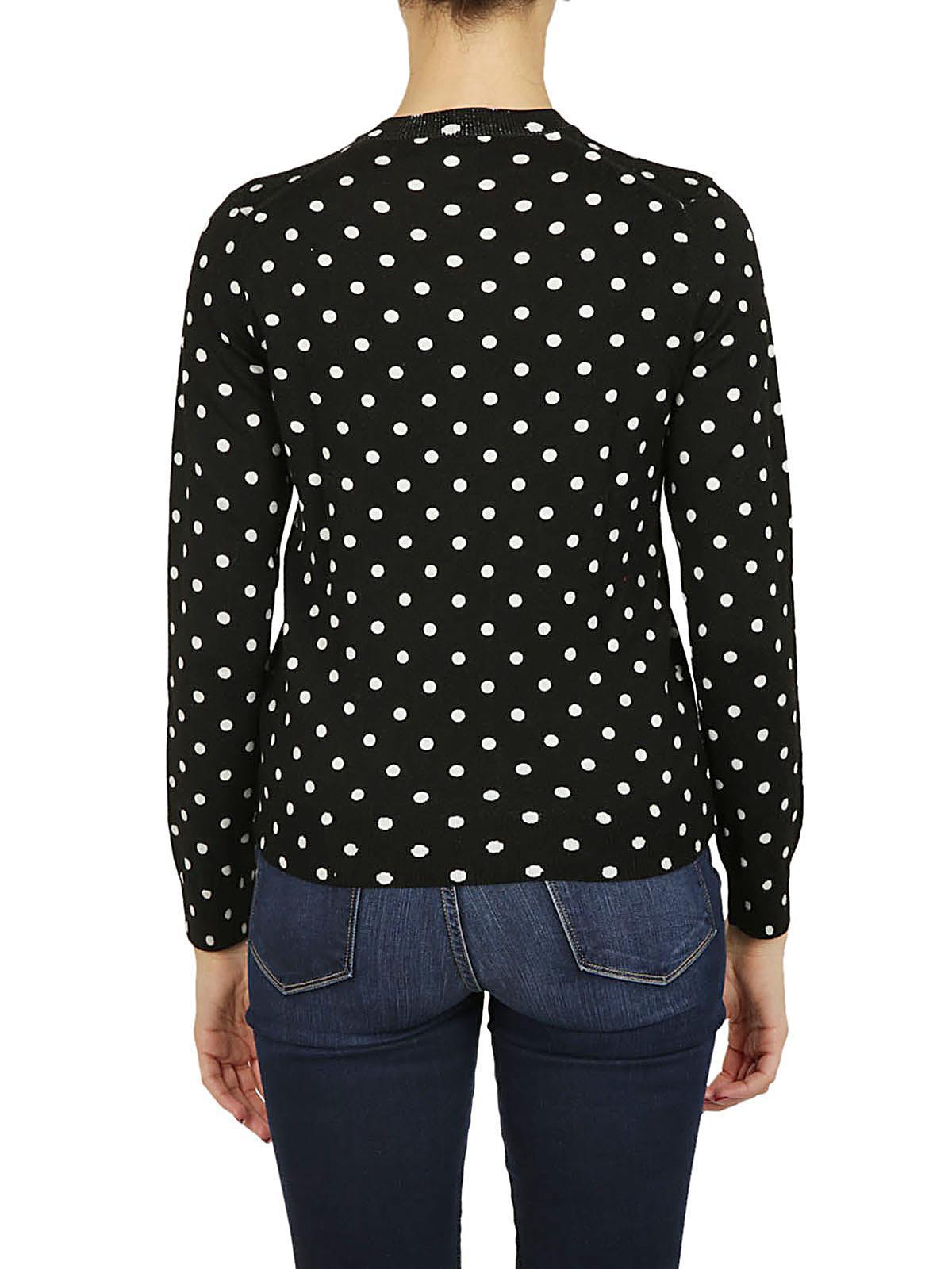 Shop Comme Des Garçons Play Polka Dot Knitted Sweater