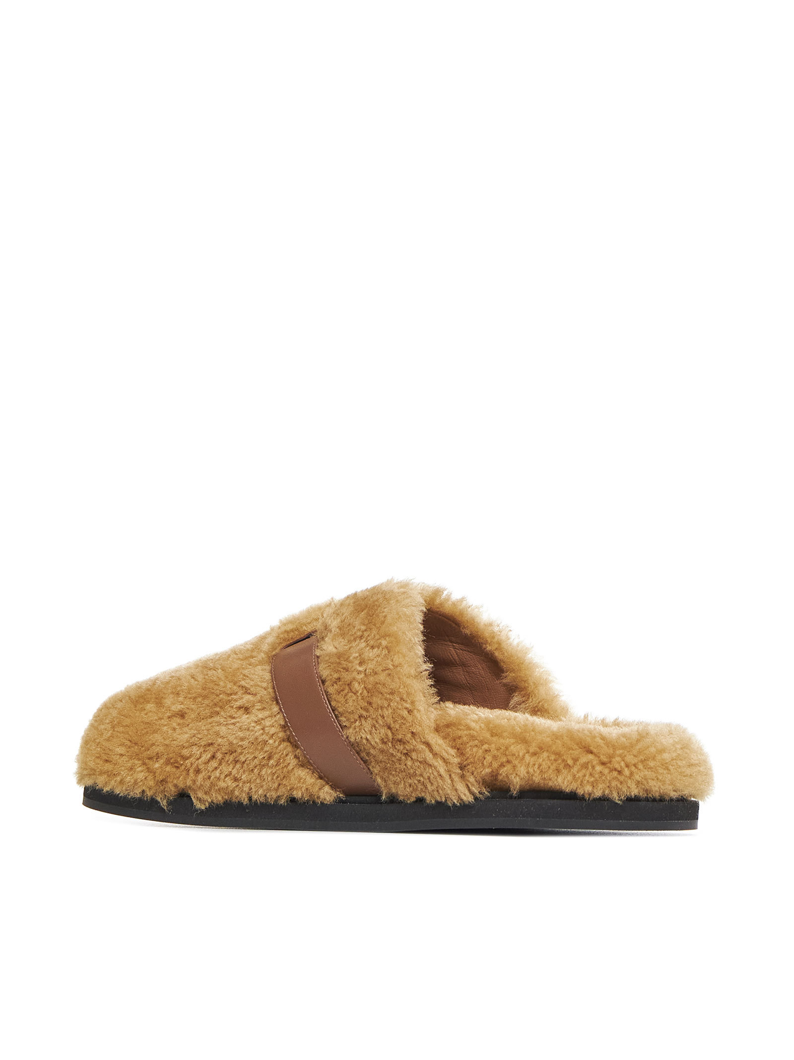 Roberto Festa Marcus Shearling Slippers In Brown