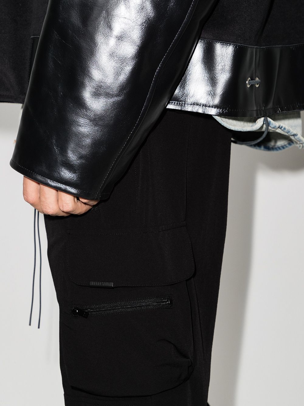 Represent Stretch Nylon Cargo Pant With Pockets In Black