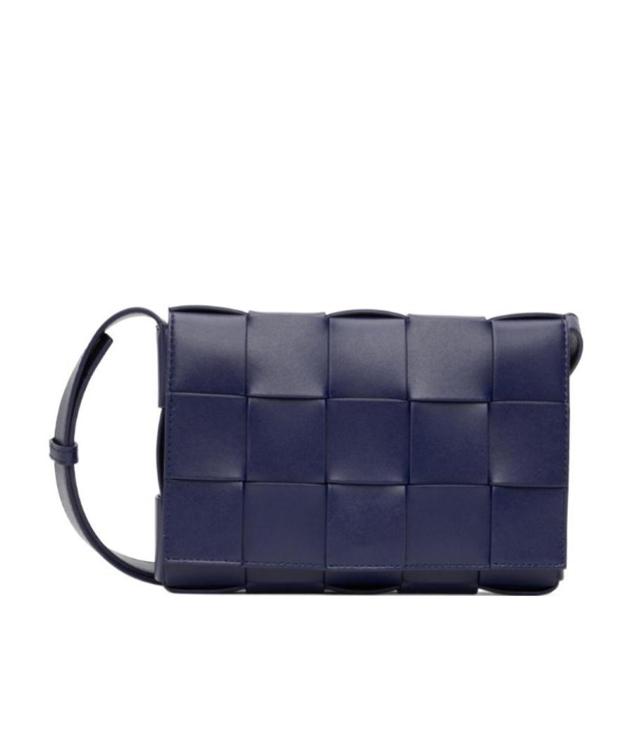 Bottega Veneta Medium Cassette Crossbody Bag In Blue