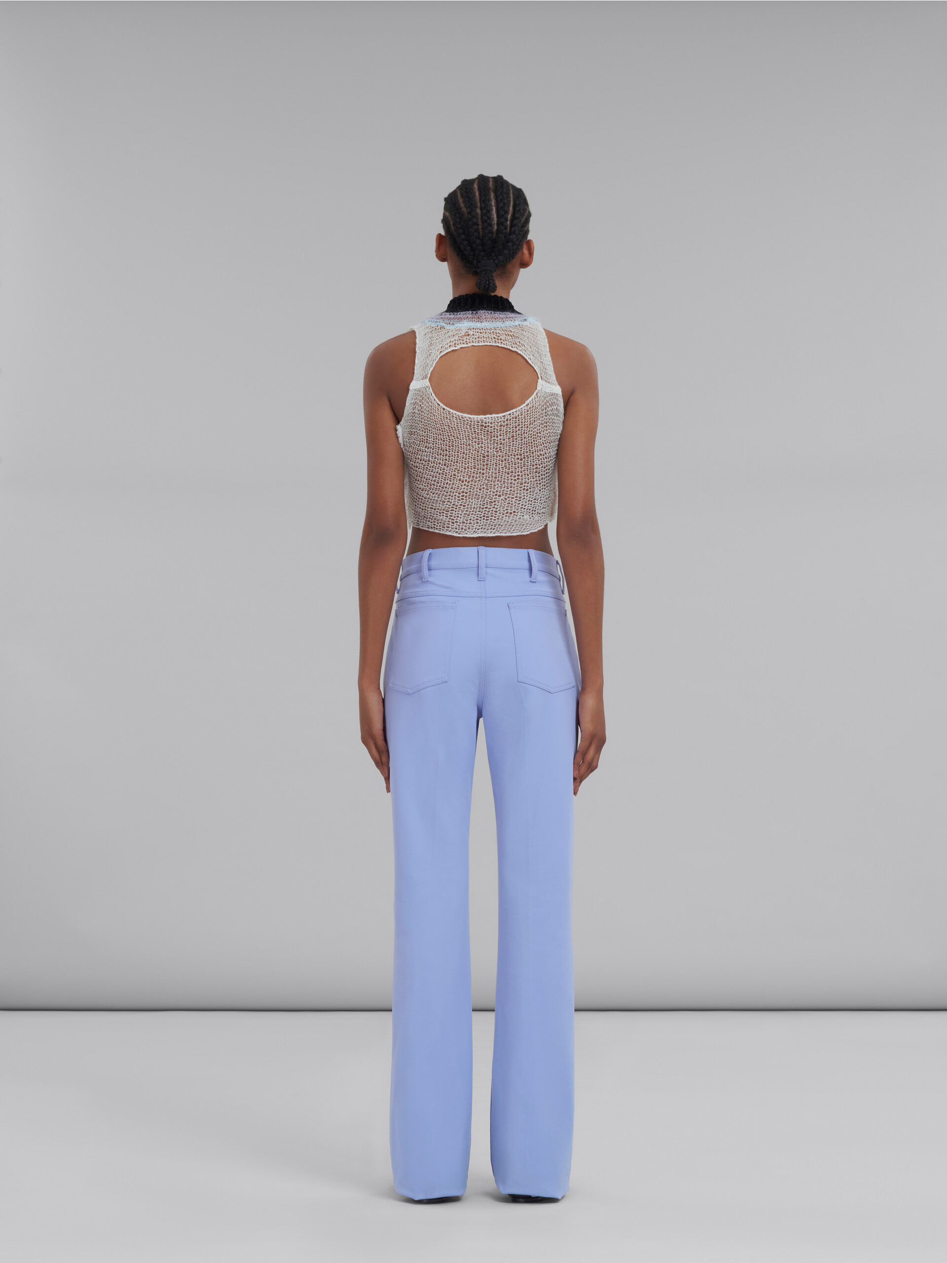Marni Pressed-crease Straight-leg Trousers In Blue