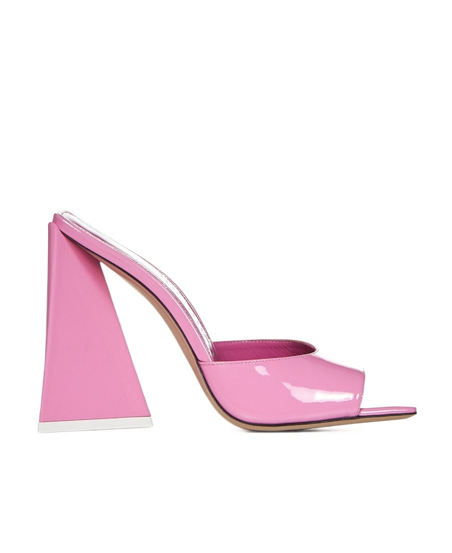 Shop Attico Devon  115mm Leather Mules In Pink