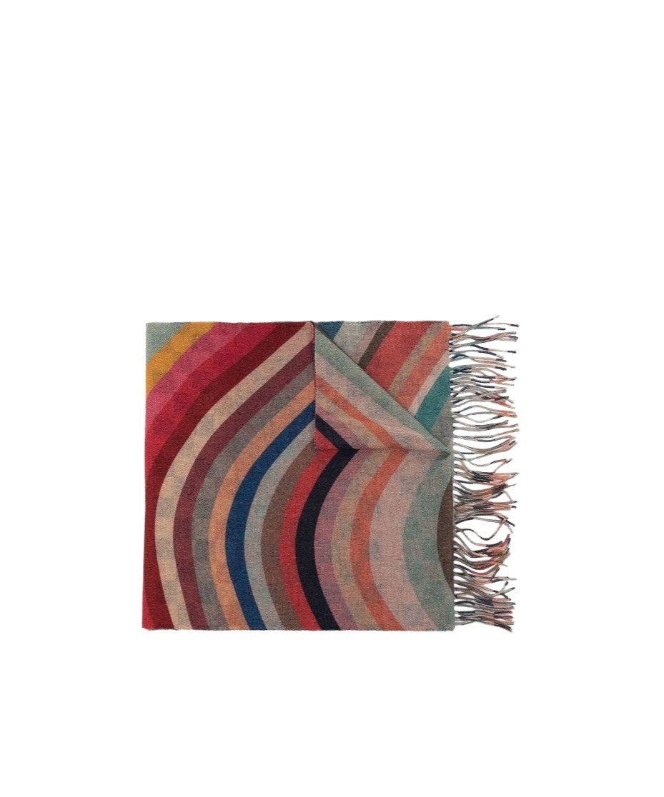 Paul Smith Fringed Scarf In Brown