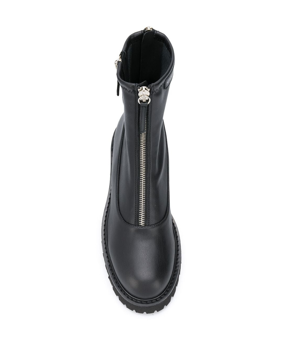 Giuseppe Zanotti Front Zipper And Ankle Boots In Black
