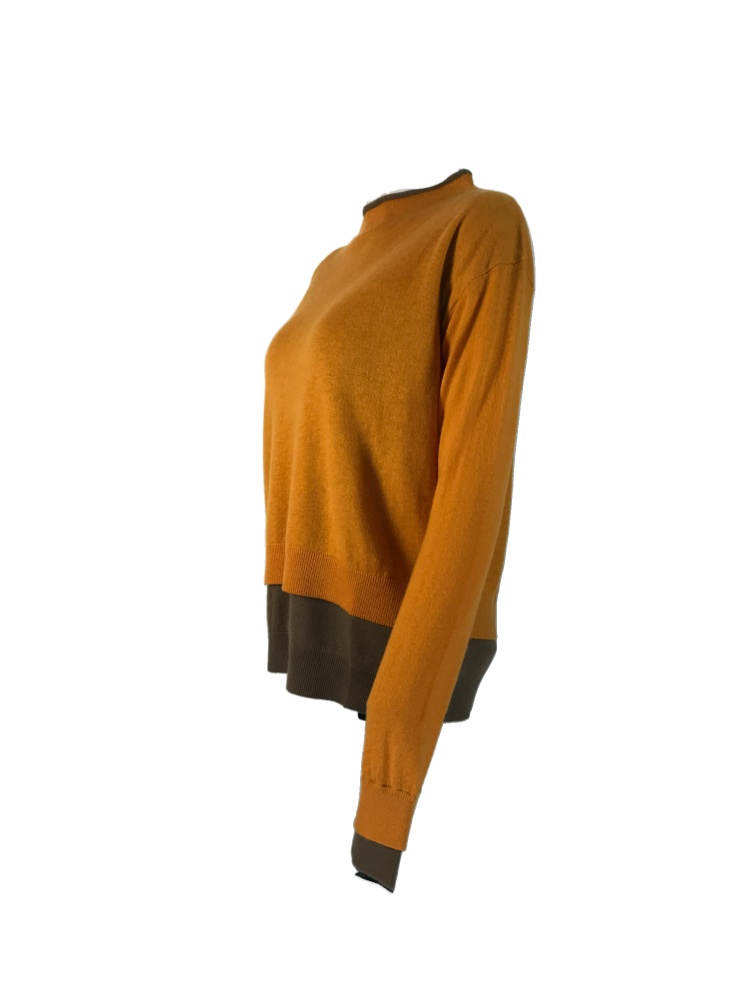Max Mara Long-sleeved Sweater In Brown