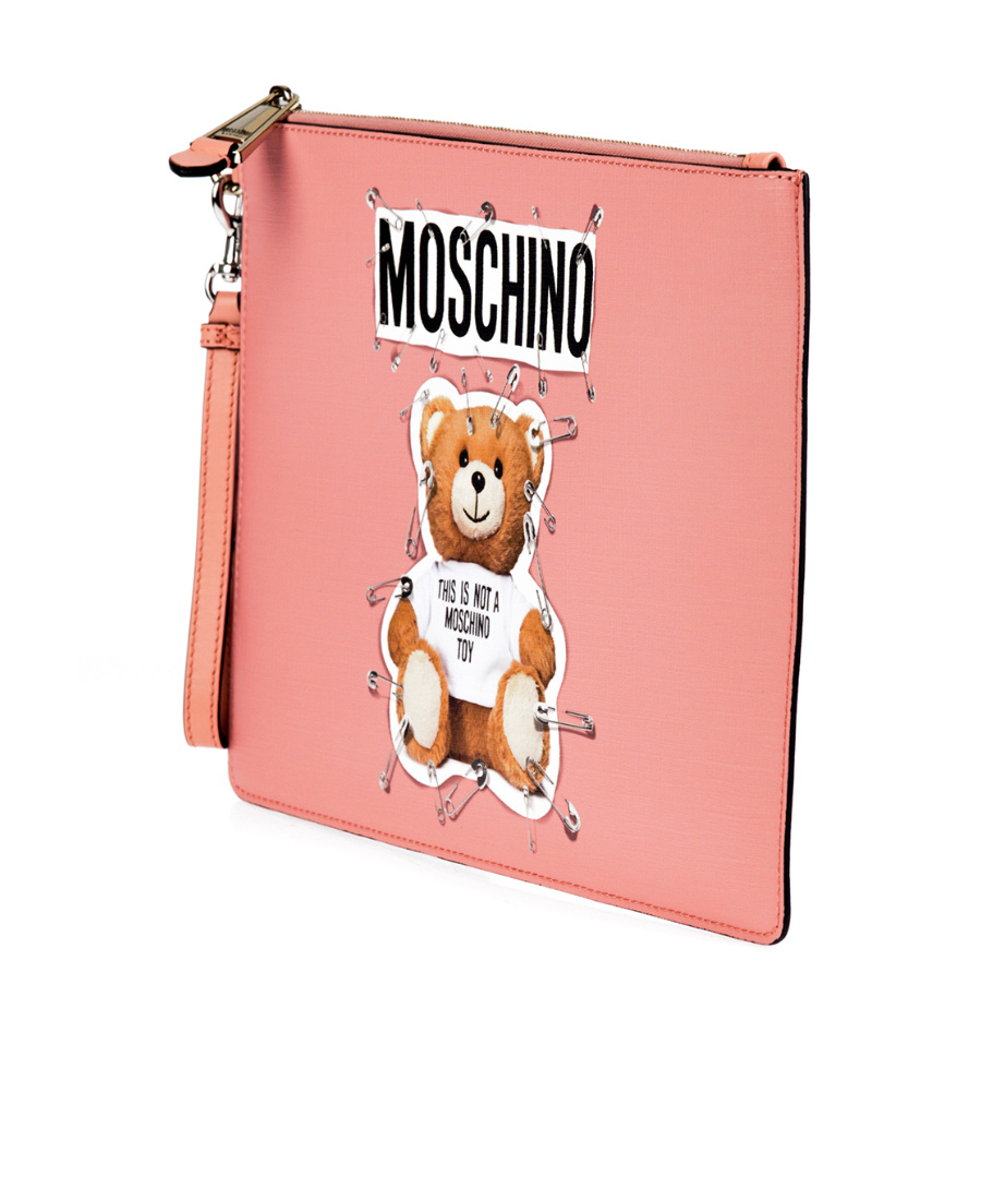 Moschino Logo Handbag In Nude