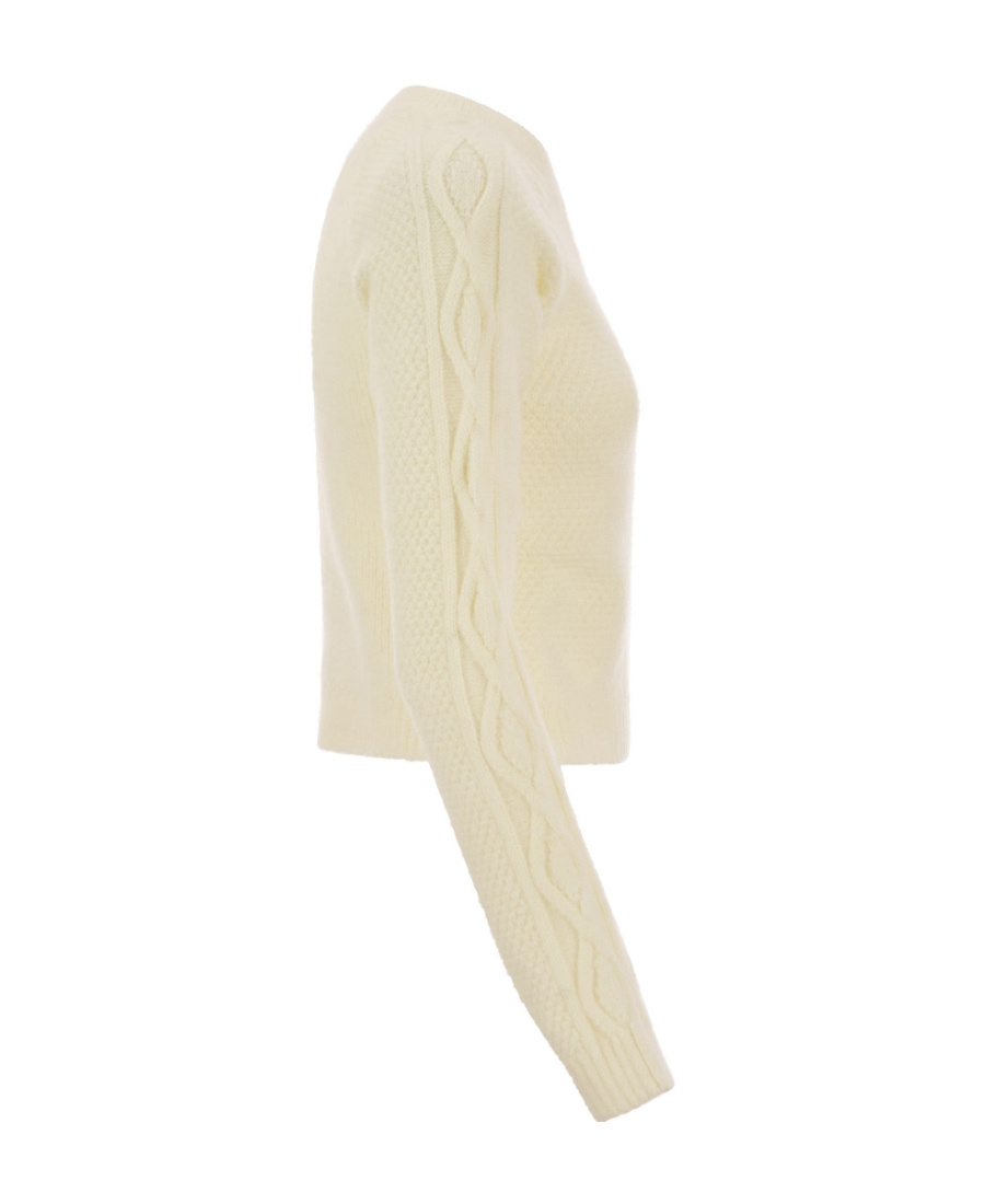 Red Valentino Feminine And Cozy: Mohair-blend Knit Crew Neck For The Cold Season In Nude