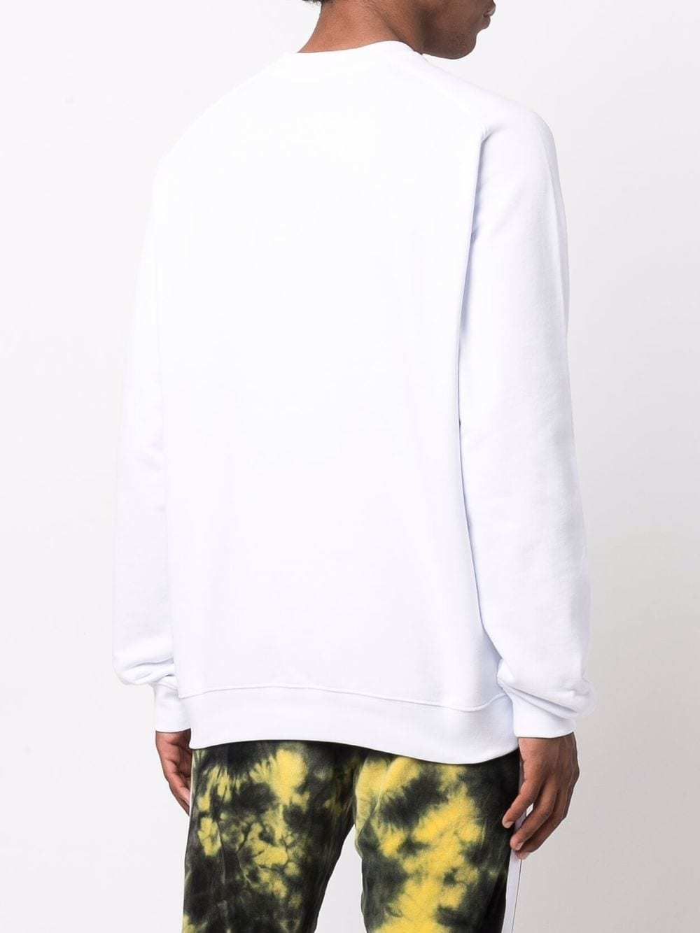 Msgm Crew Neck Sweatshirt With Logo In White