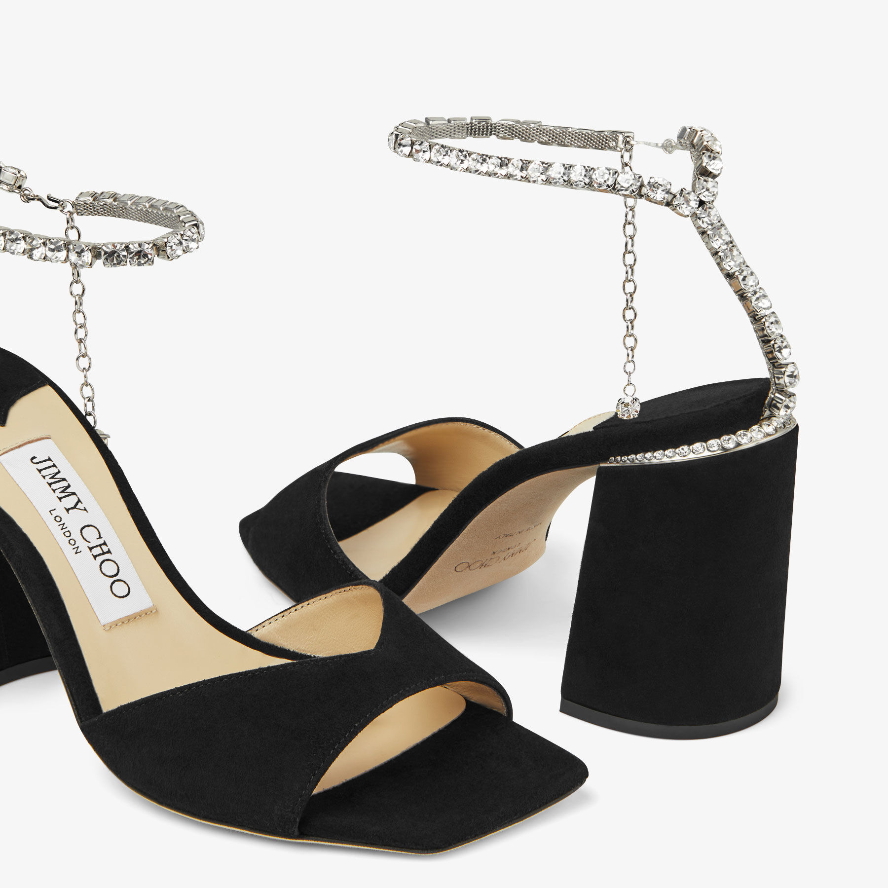 Jimmy Choo Saeda Sandal Block Heel In Black