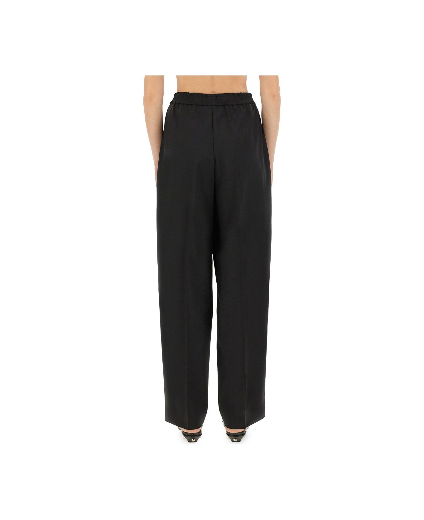 Fabiana Filippi Relaxed High-waisted Wide-leg Pants In Black