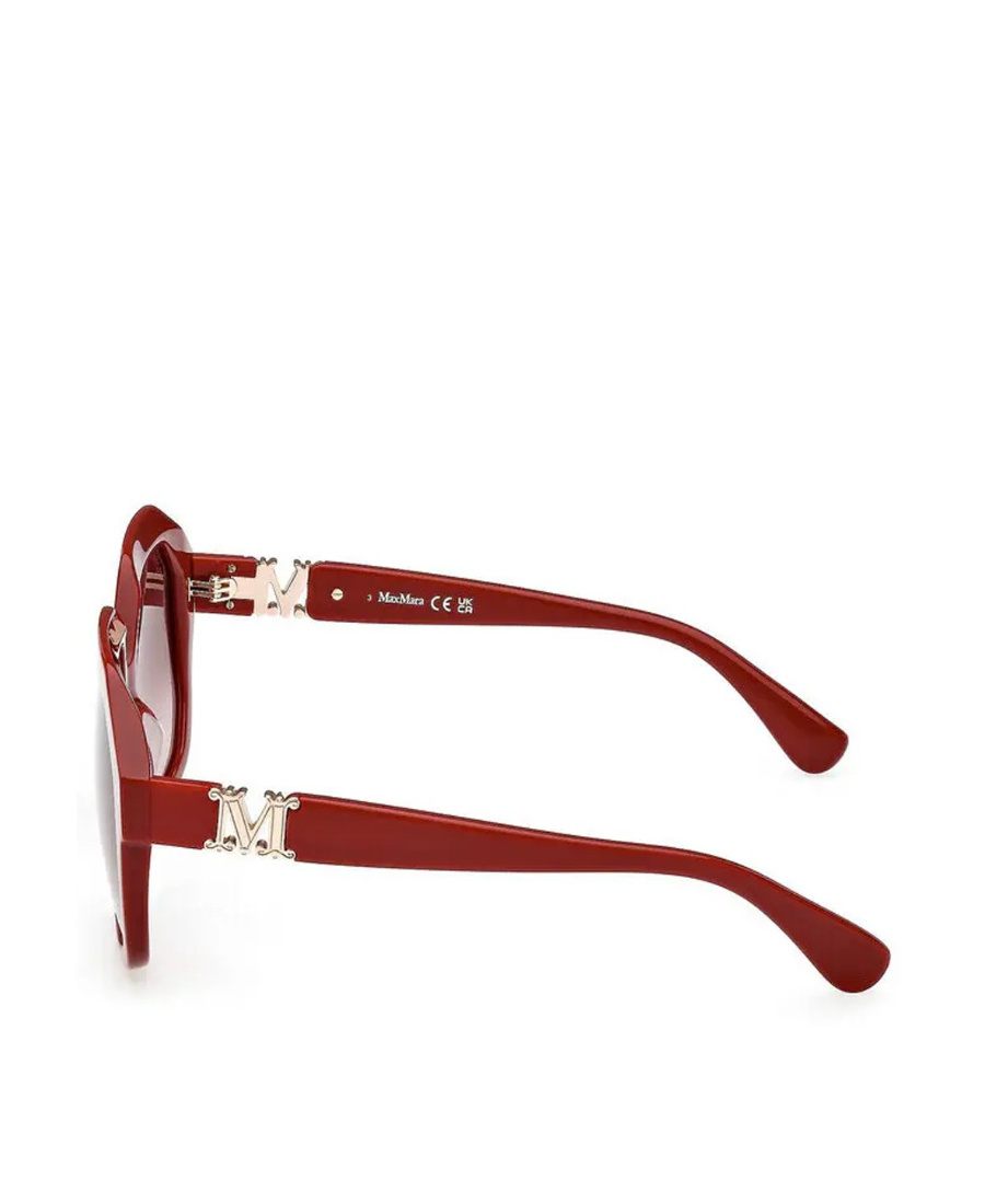 Max Mara Logo-detail Square-frame Sunglasses In Pink
