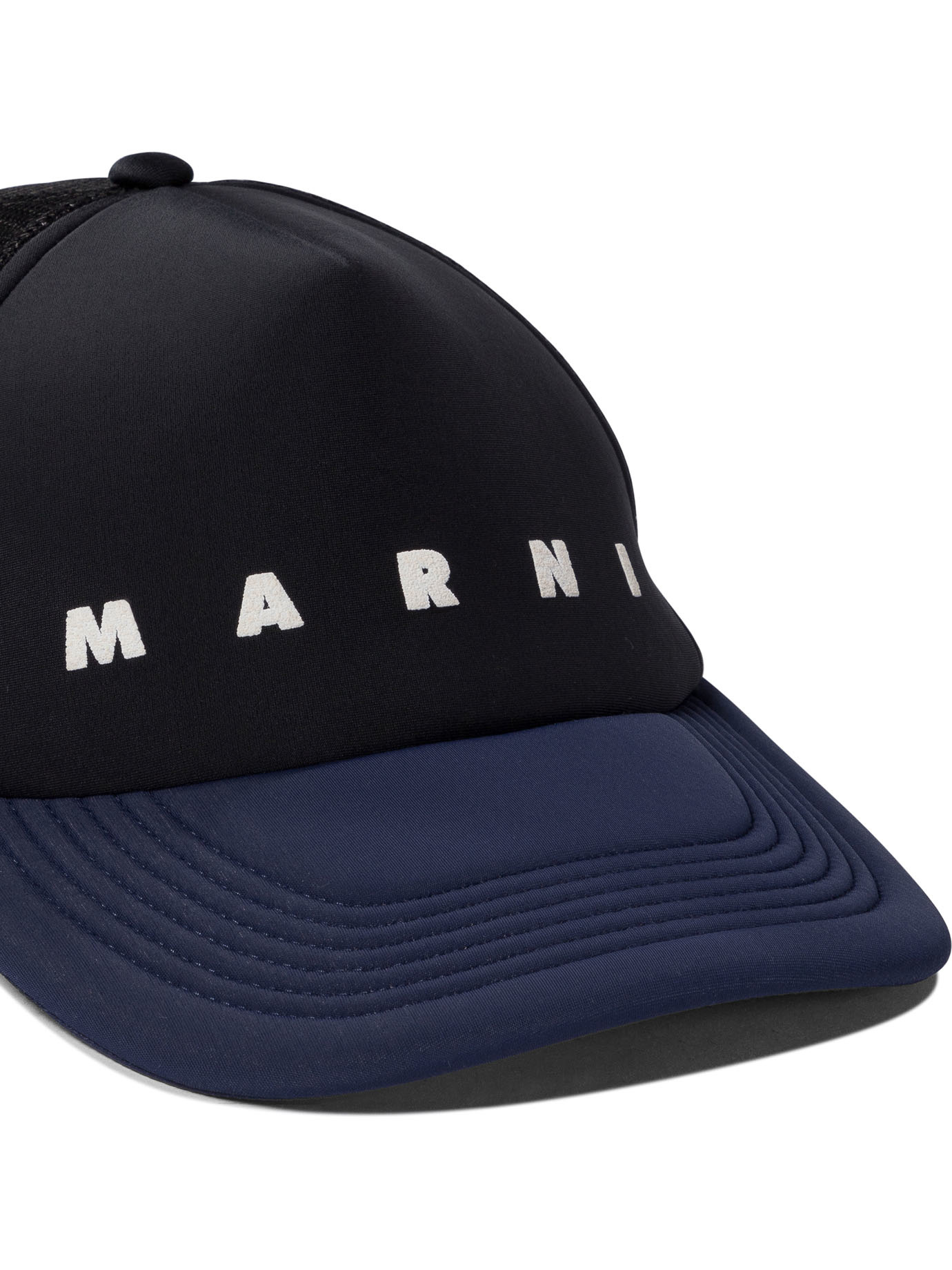 Marni Baseball Cap With Brim Brim In Black