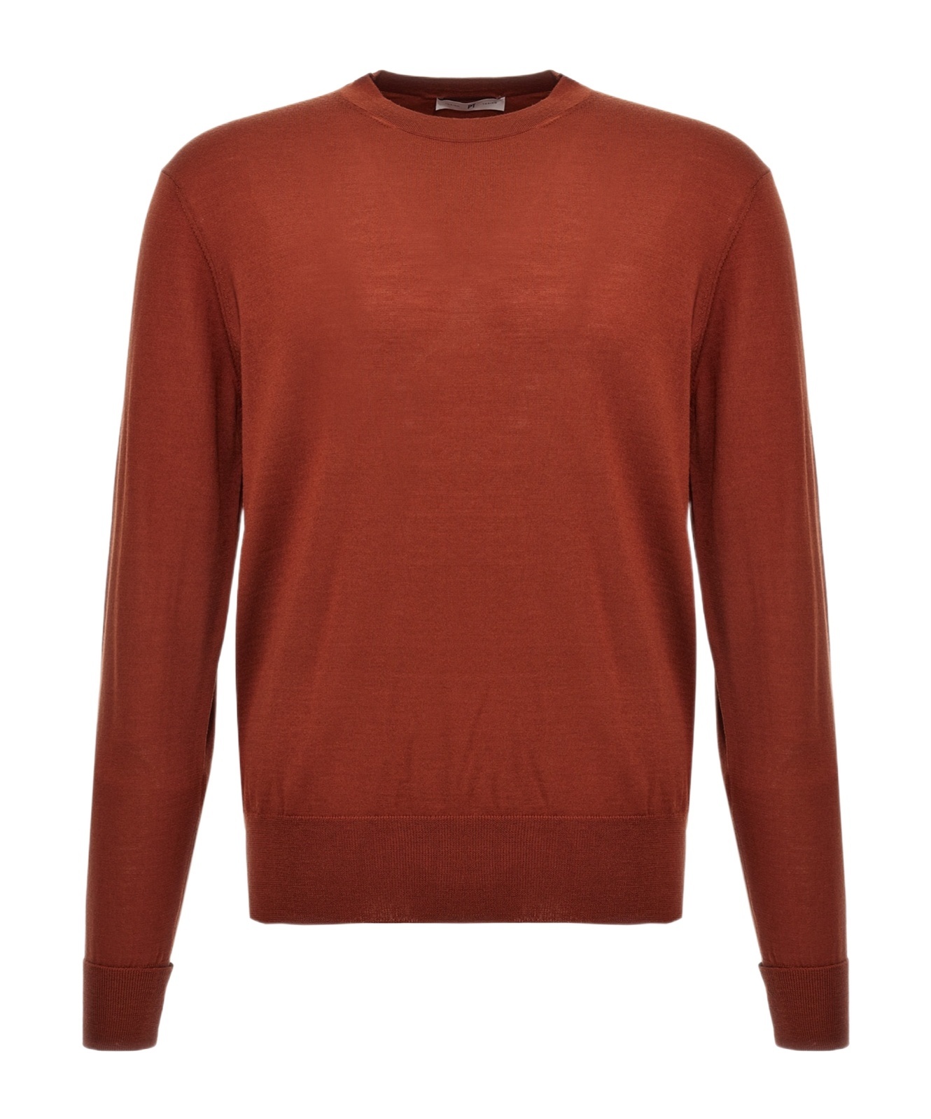Pt Torino Crew-neck Fine-knit Jumper In Red