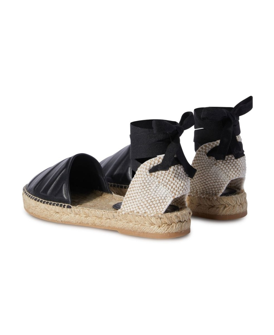 Shop Off-white Diag Wraparound Espadrilles In Nude