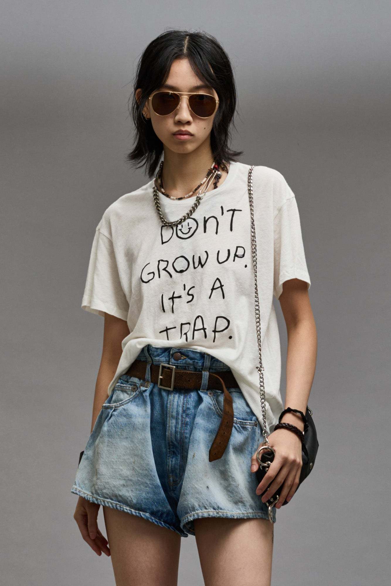 Shop R13 Slogan-print T-shirt In White