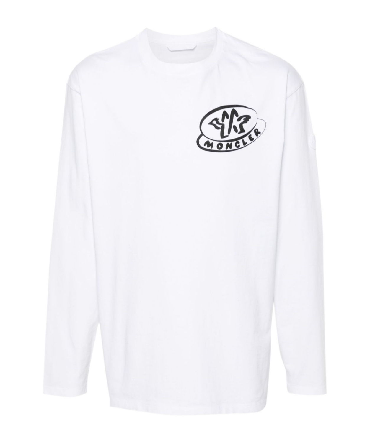 Moncler Logo-stamp Cotton T-shirt In White