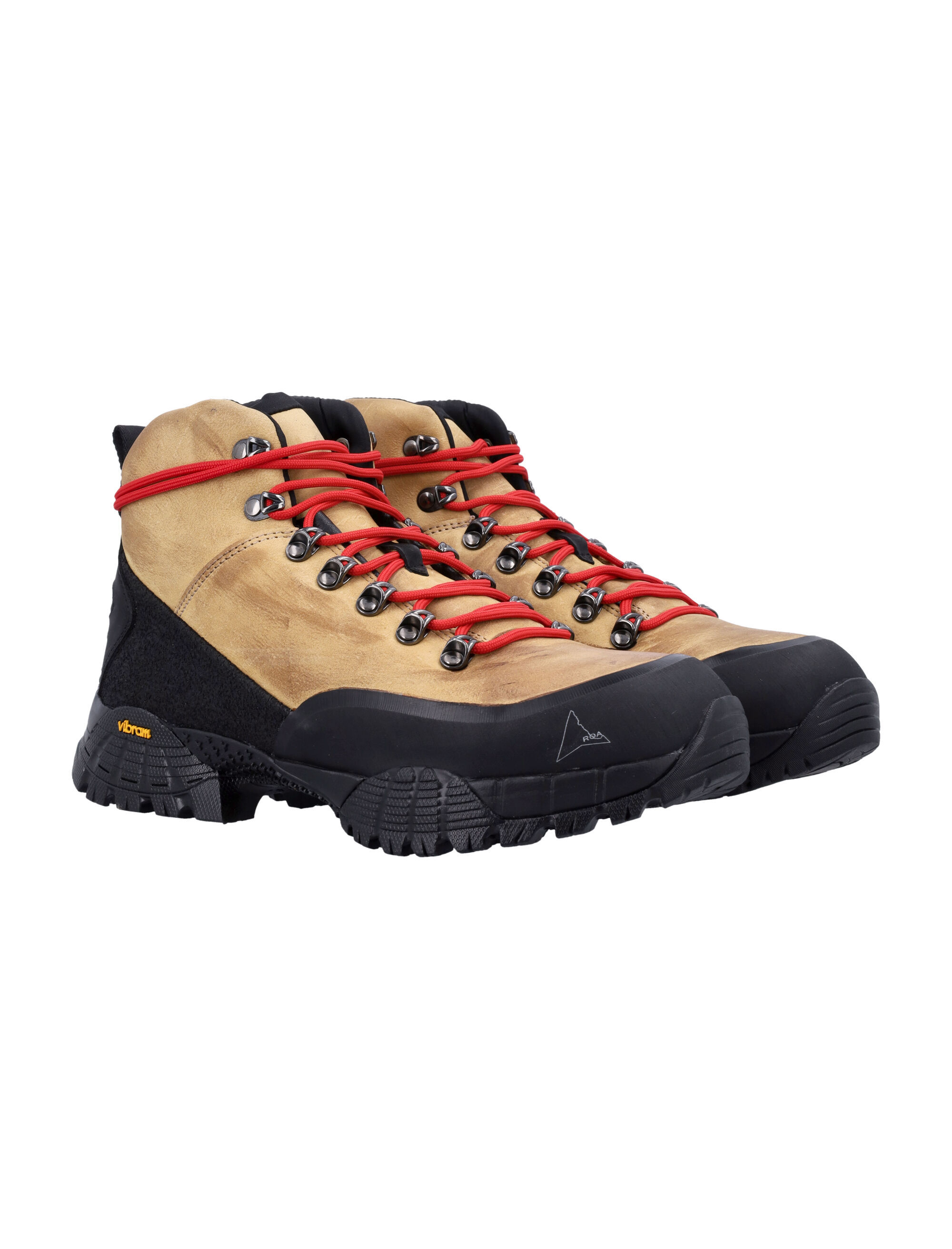 Roa Short Boots Lace-up Metal Eyelets In Brown