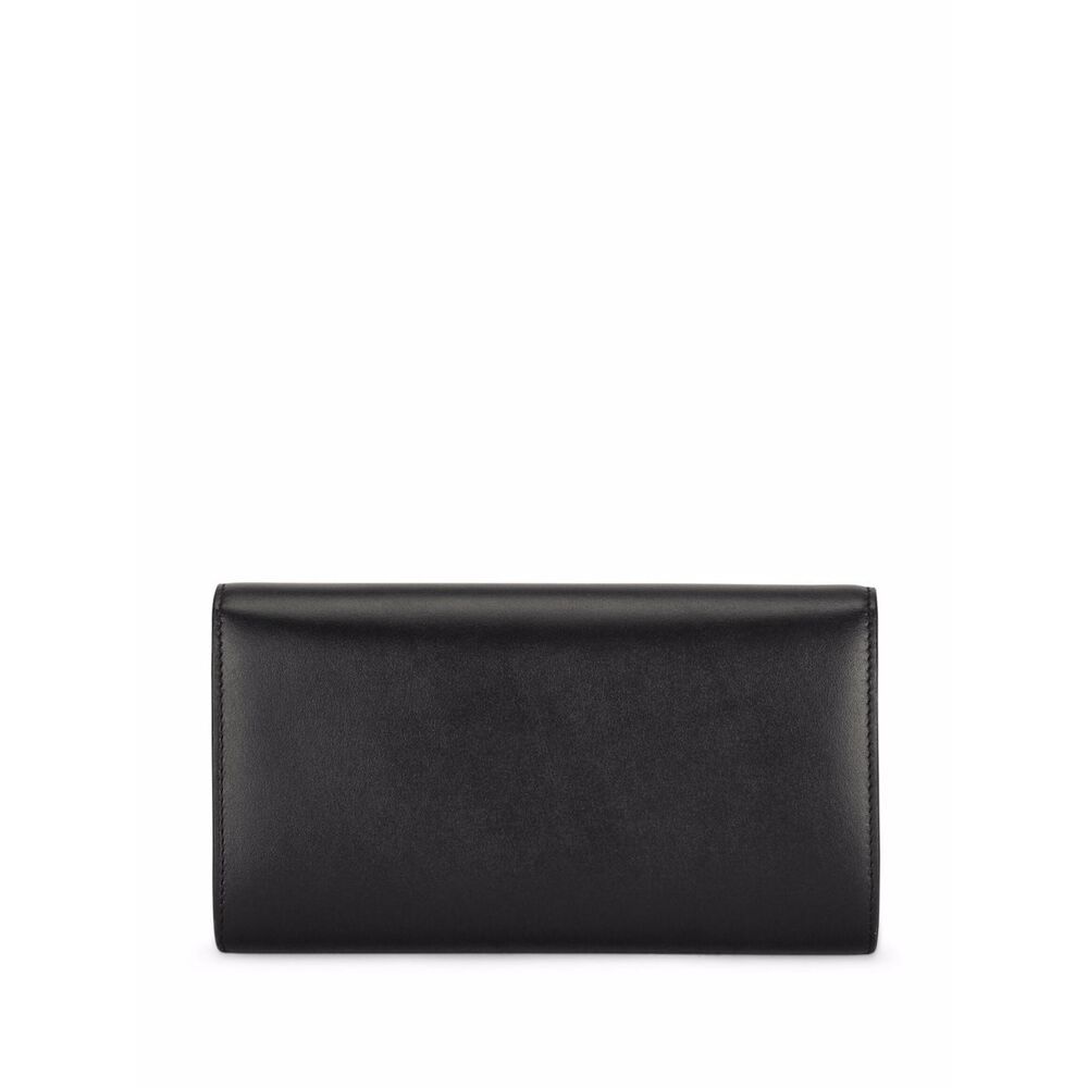 Dolce & Gabbana Calfskin Shoulder Bag Color Black In Black