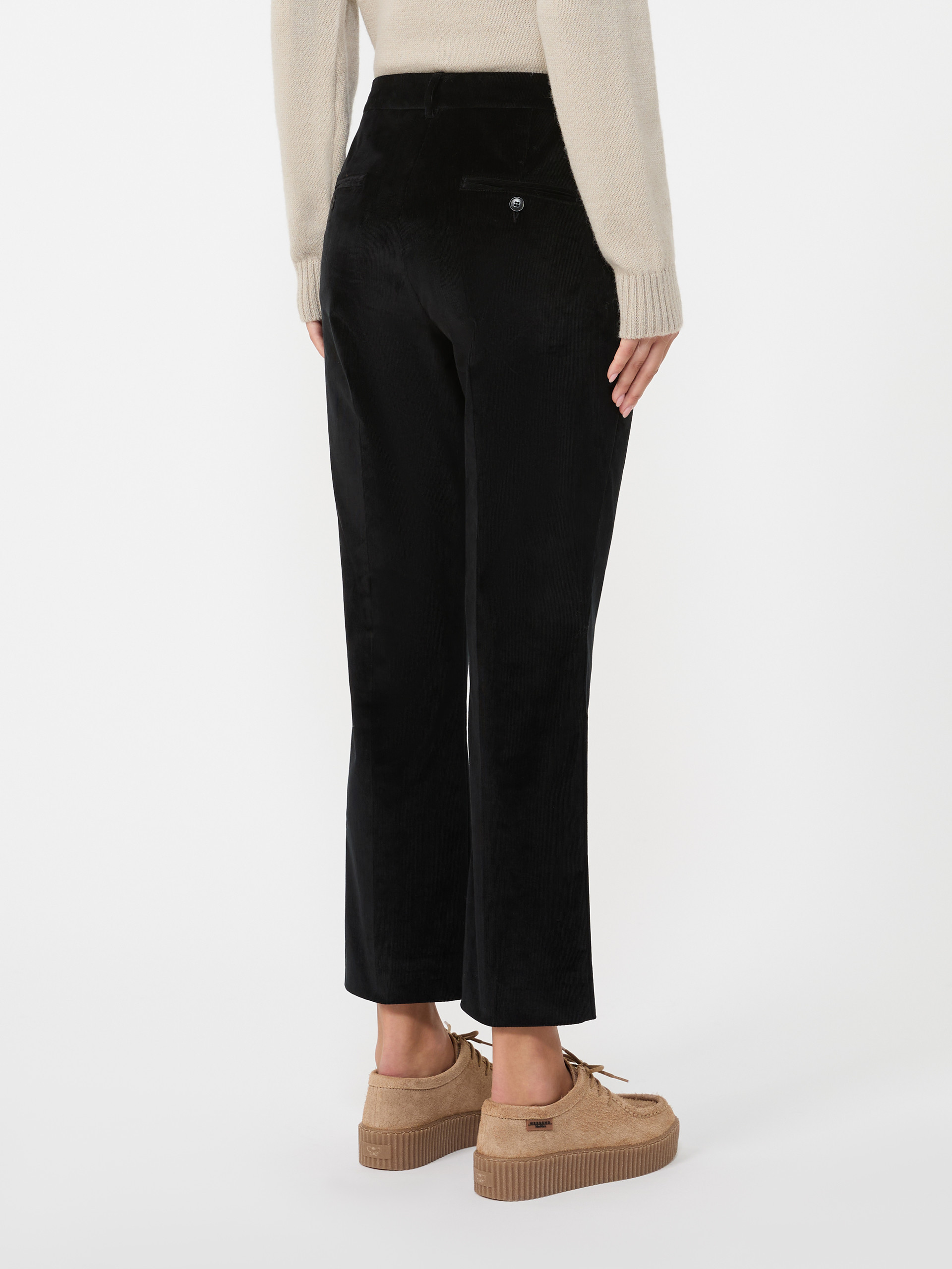 Weekend Max Mara Corduroy Trousers In Black
