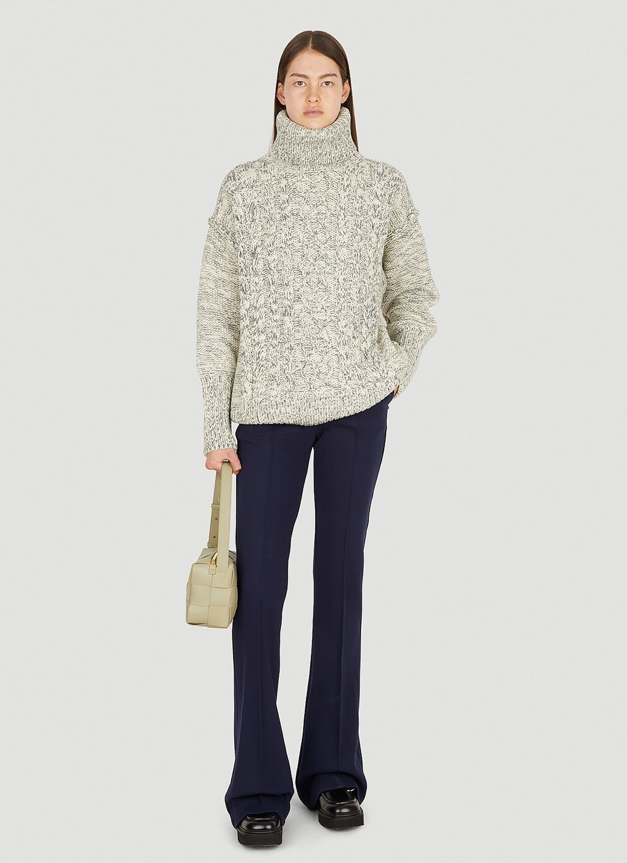 Sportmax Wool Turtleneck Sweater In White